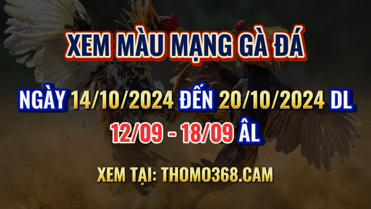 Màu Mạng Gà Đá Ngày 14/10/2024 Đến 20/10/2024