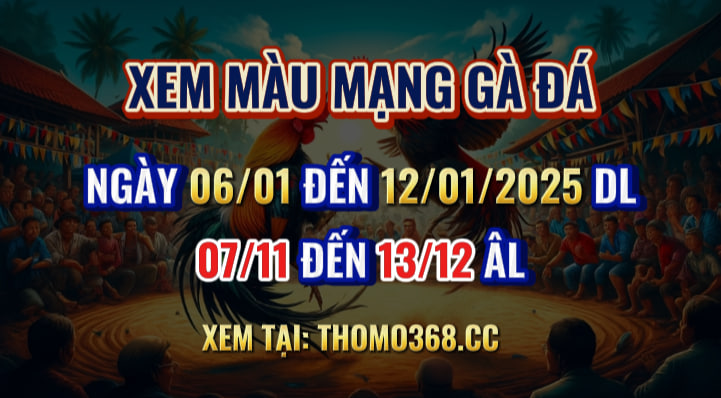 Xem Màu Mạng Gà Ngày 06/01 Đến 12/01/2025